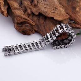 Retro Chic Keel Titanium Herenarmband