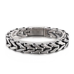 Vintage Dragon Bone Chic Titanium Armband Voor Heren