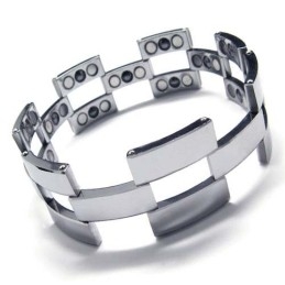 Mode Tungsten Carbide 22Mm Brede Herenarmband
