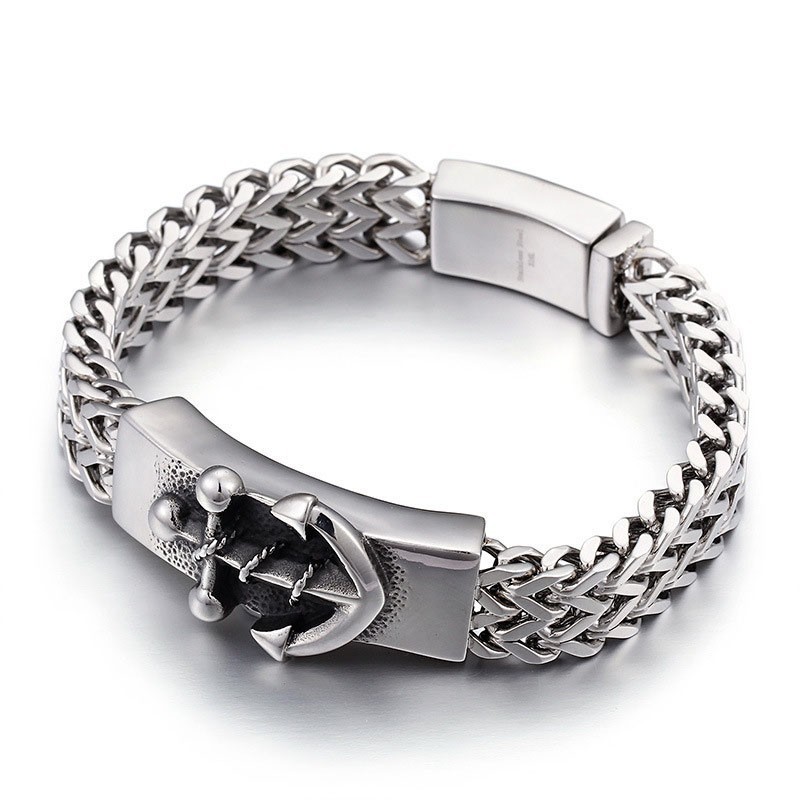 Chique Stijl Anker Titanium Armband Voor Heren Chique Stijl Anker Titanium Armband Voor Heren