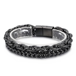 Mode Vacuümplating Dubbellaags Titanium Armband Voor Heren