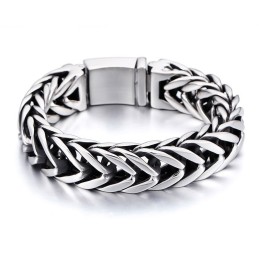 Coole V-Vormige Dubbellaagse Dikke Titanium Herenarmband