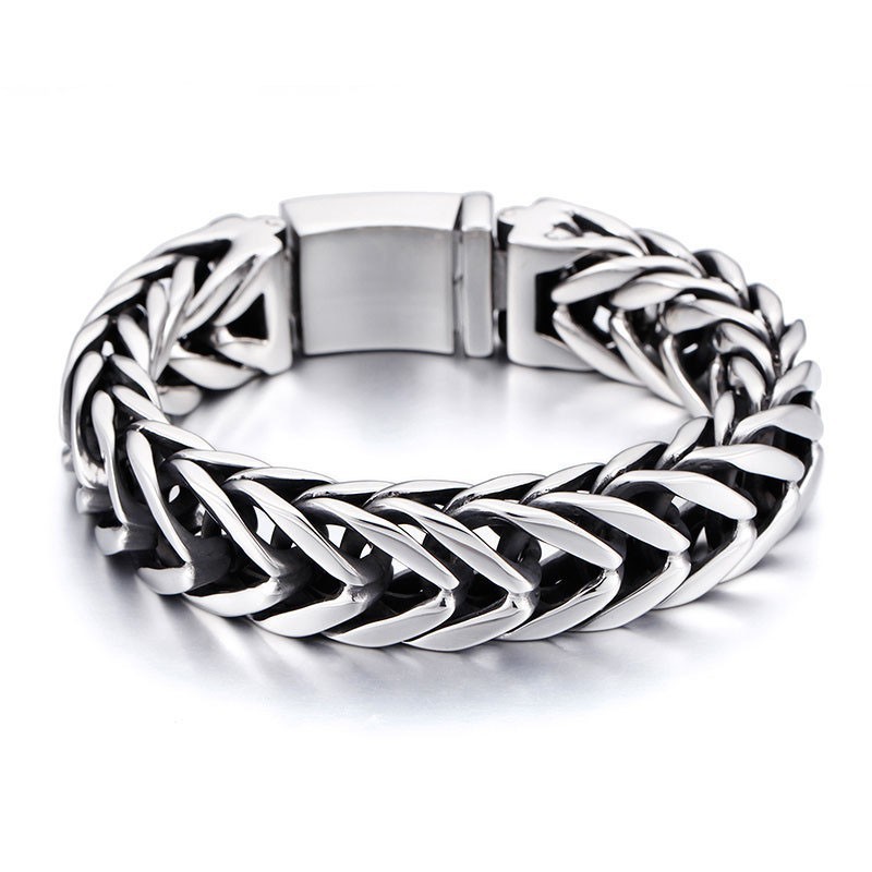 Coole V-Vormige Dubbellaagse Dikke Titanium Herenarmband Coole V-Vormige Dubbellaagse Dikke Titanium Herenarmband