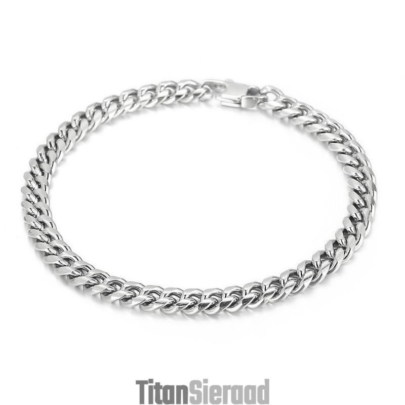 Fashion Atmosphere Titanium Heren Cuba Armband Ketting