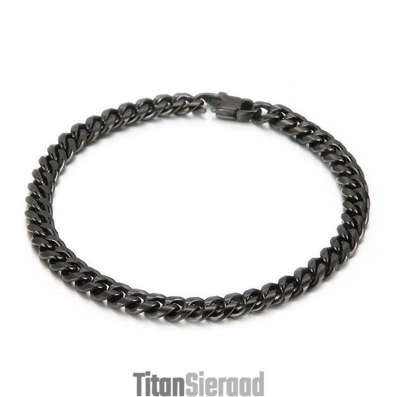 Fashion Atmosphere Titanium Heren Cuba Armband Ketting