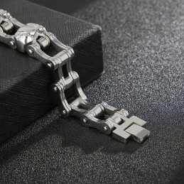 Cool Skull Cycling Heren Titanium Armband