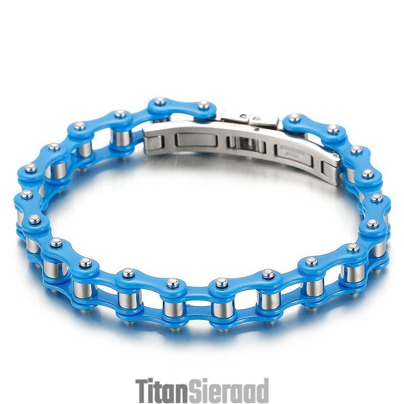Modieuze, Coole, Veelkleurige Titanium Fietsarmband Voor Heren Modieuze, Coole, Veelkleurige Titanium Fietsarmband Voor Heren