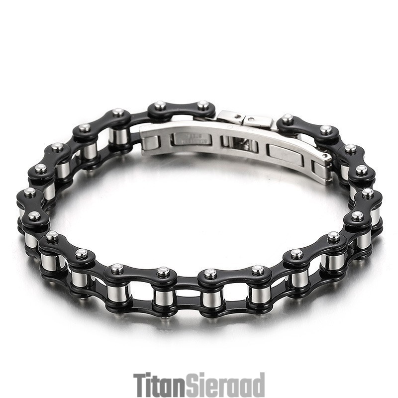 Modieuze, Coole, Veelkleurige Titanium Fietsarmband Voor Heren