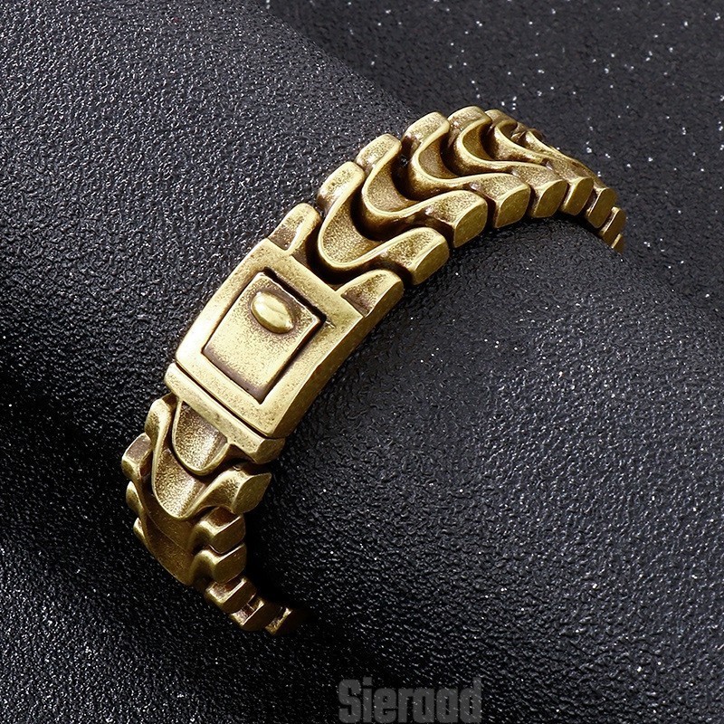 Vintage Stoere Heren Titanium Armband Met Drakenbot Vintage Stoere Heren Titanium Armband Met Drakenbot