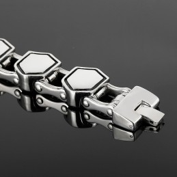 Coole, Modieuze, Geometrische Titanium Herenarmband