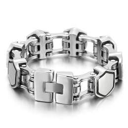 Coole, Modieuze, Geometrische Titanium Herenarmband