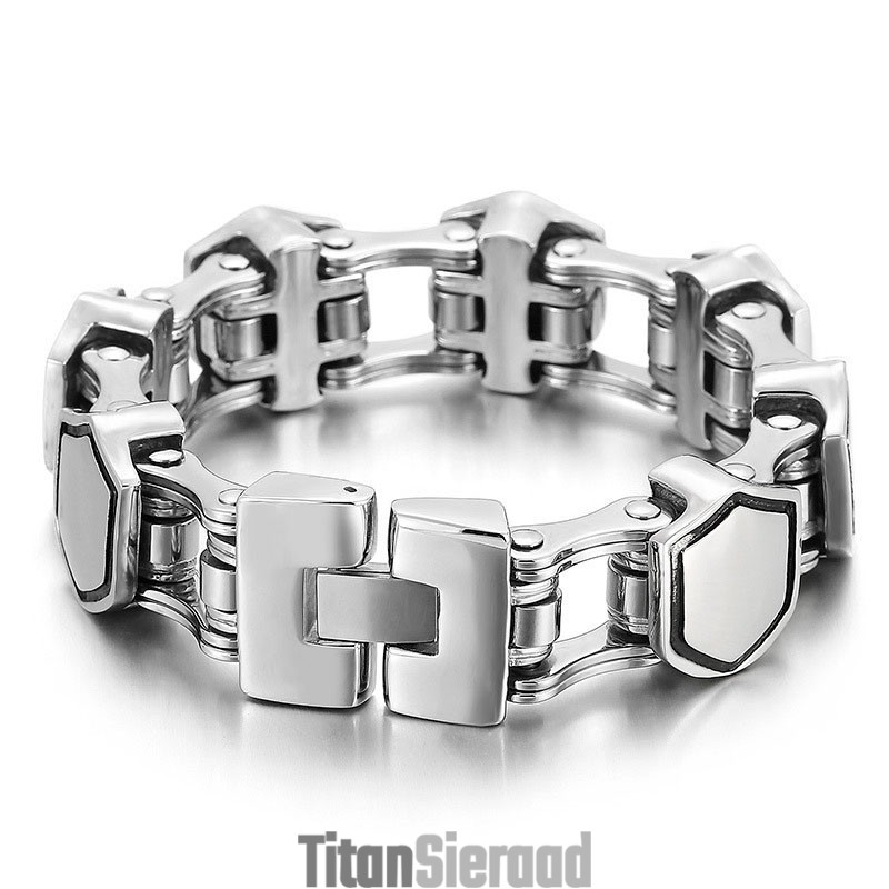 Coole, Modieuze, Geometrische Titanium Herenarmband Coole, Modieuze, Geometrische Titanium Herenarmband