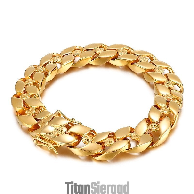 Mode Hip-Hop Titanium Schedel Armband Voor Heren Mode Hip-Hop Titanium Schedel Armband Voor Heren