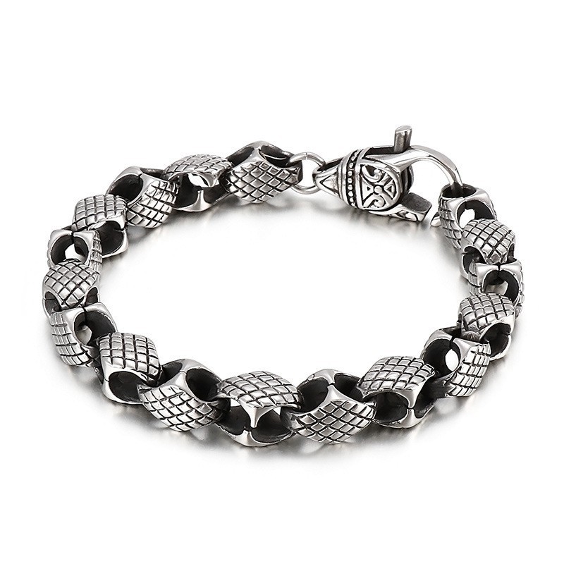 Retro Geometrische Herenarmband Chique Titanium Armband