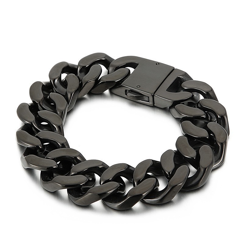 Zwarte Titanium Armband, Modieuze Titanium Sieraden Zwarte Titanium Armband, Modieuze Titanium Sieraden