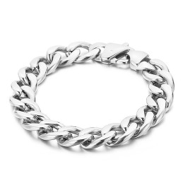 Heren Platte Tweezijdige Titanium Armband Met 18K Vergulding
