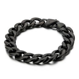 Heren Plat Geplateerde, Dubbelzijdig Gefreesde Titanium Armband
