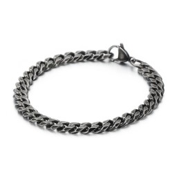 Mode Heren Titanium Vintage Platte Slijparmband Met Accessoires