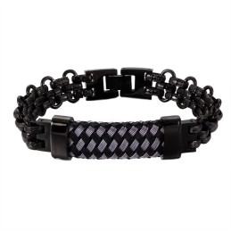 Populaire Vintage Titanium Herenarmband Met Gebogen Teken