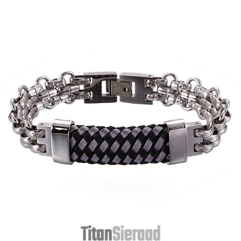 Populaire Vintage Titanium Herenarmband Gebogen Armband Populaire Vintage Titanium Herenarmband Gebogen Armband