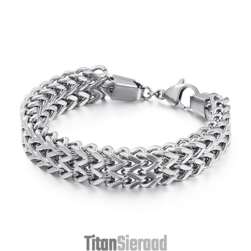 Dubbellaagse V-Vormige Overlord Chain Titanium Armband Voor Heren Dubbellaagse V-Vormige Overlord Chain Titanium Armband Voor Heren
