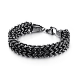 Dubbellaagse V-Vormige Overlord Chain Titanium Armband Voor Heren