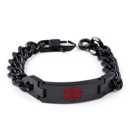 Rode Medische Logo Heren Armband Titanium Sieraden