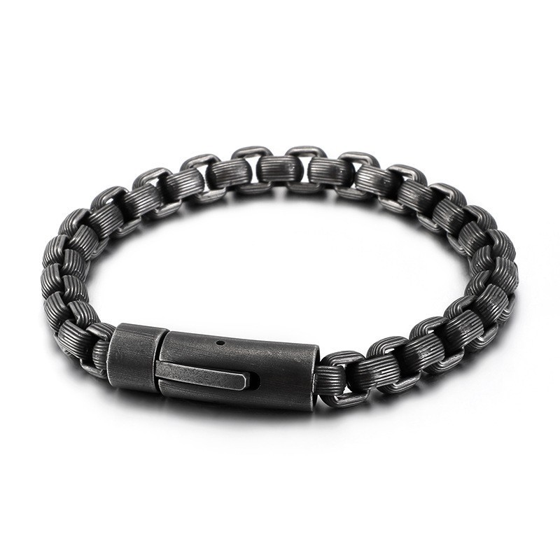 Nieuwe Mode Retro Stijl Biker Titanium Armband Voor Heren