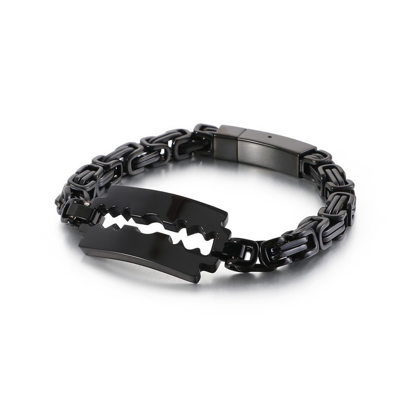 Titanium Emperor Chain Blade Gebogen Plaat Tide Sieraden