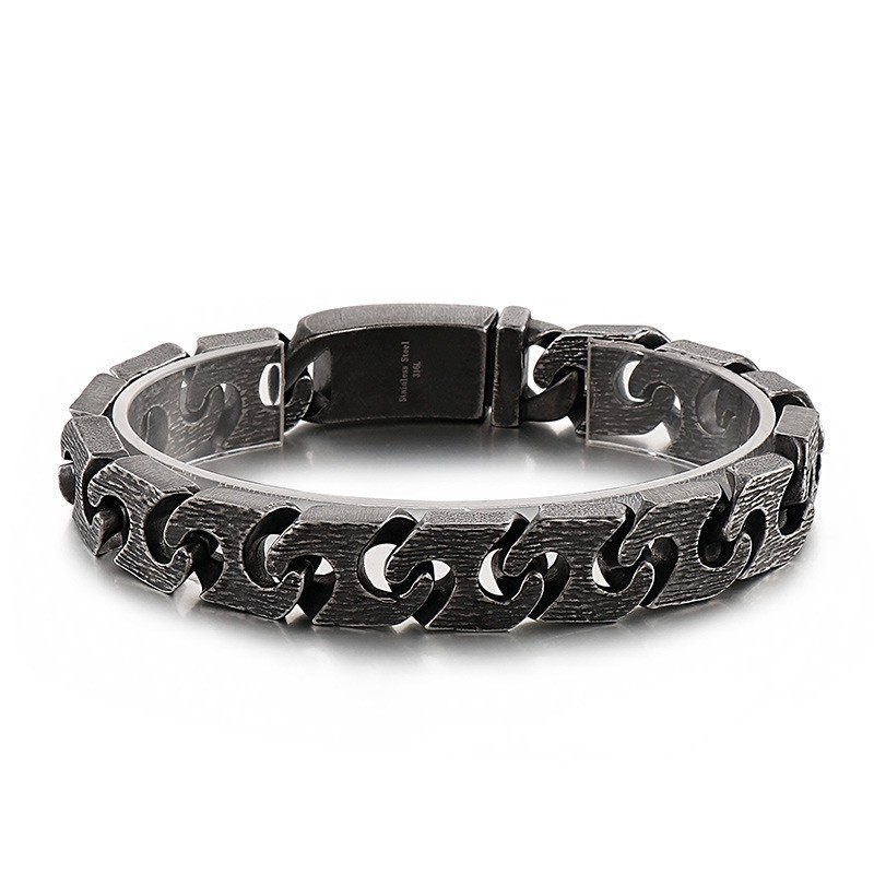 Vintage Geometrische Chique Titanium Armband Voor Heren Vintage Geometrische Chique Titanium Armband Voor Heren