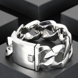 Mode Heren Gepolijste Handsieraden Titanium Armband