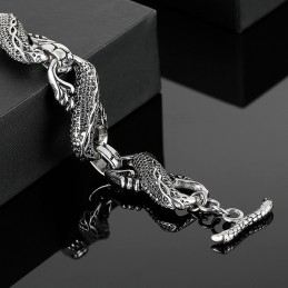 Coole Titanium Drakenarmband Voor Heren