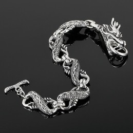 Coole Titanium Drakenarmband Voor Heren