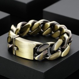 Mode Verblindende Armband Bronzen Titanium Armband