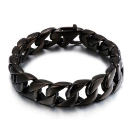 Vacuüm Geplateerde Zwarte Glanzende Armband