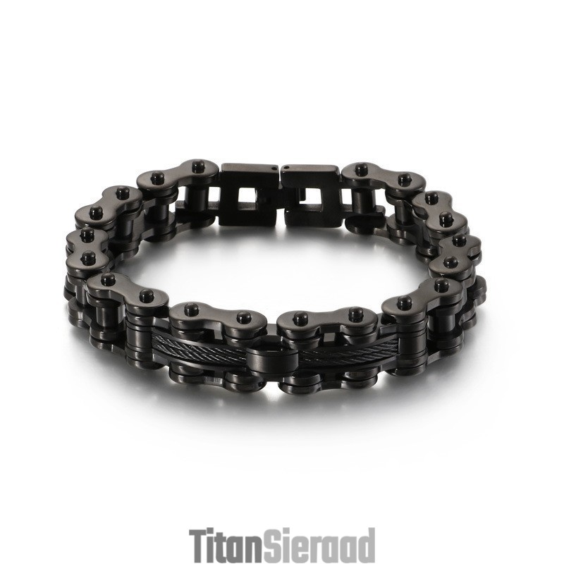 Titanium Heren Tide Armband Rock Biker Kettingarmband Titanium Heren Tide Armband Rock Biker Kettingarmband