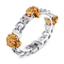 Leeuwenkop Armband Armband Armband Hiphop Streetdance Mannelijke Titanium Sieraden