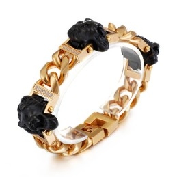 Leeuwenkop Armband Armband Armband Hiphop Streetdance Mannelijke Titanium Sieraden