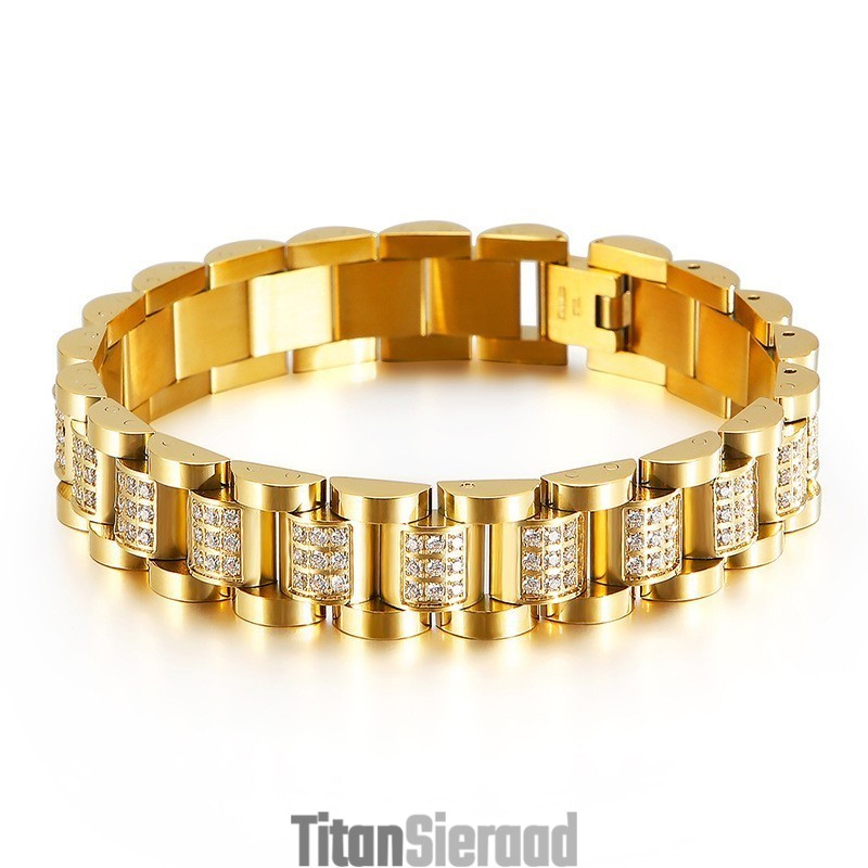 Titanium Armbanden Voor Heren, Met Diamanten Bezet Titanium Armbanden Voor Heren