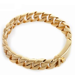 Mode Vergulde Heren Titanium Armband