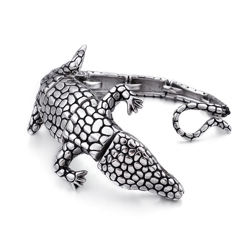 Nieuwe Animal Lizard Heren Titanium Armband