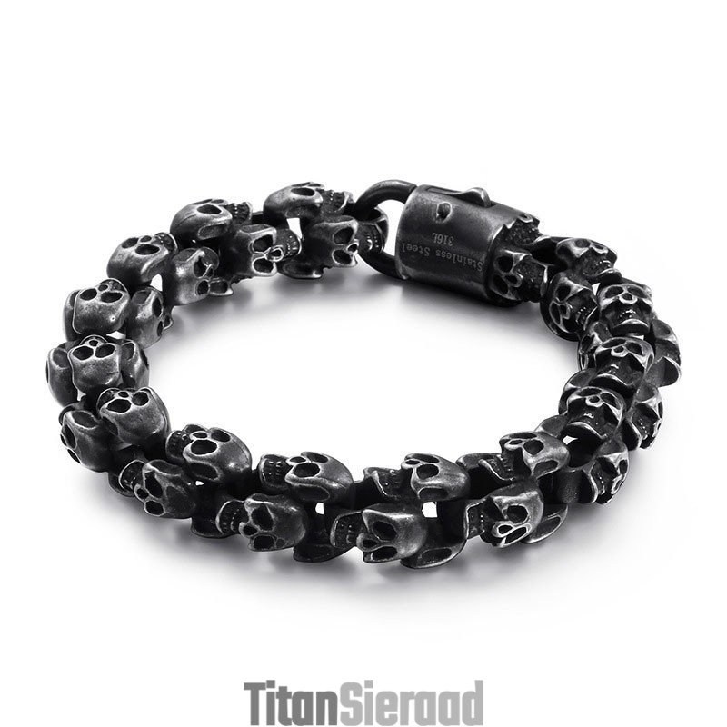 Spookhoofd Armband Vintage Schedel Sieraden