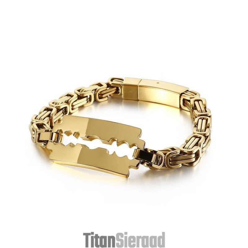 Titanium Emperor Chain Blade Bent Merk Tide Sieraden