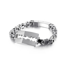 Titanium Emperor Chain Blade Gebogen Teken Getijden Sieraden