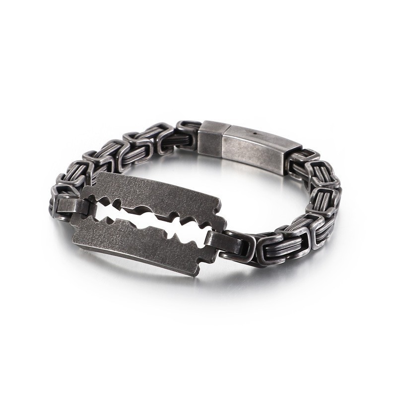 Titanium Emperor Chain Blade Gebogen Plaat Tide Sieraden