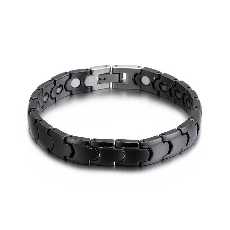 Magnetische Armband Met Zwarte Steen Voor Heren Magnetische Armband Met Zwarte Steen Voor Heren