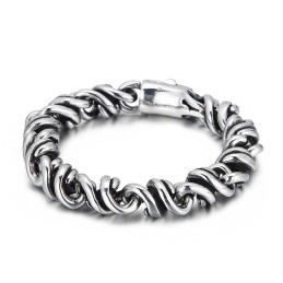 Modieuze Gepolijste Titanium Herenarmband Als Cadeau