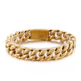 Coole Vacuümvergulde 18K Titanium Armband Voor Heren