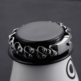 Coole Chique Schedel Titanium Armband Voor Heren