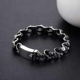 Coole Chique Schedel Titanium Armband Voor Heren